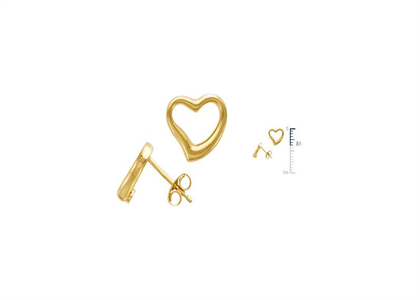 Gold Plated | Heart Shape Earrings